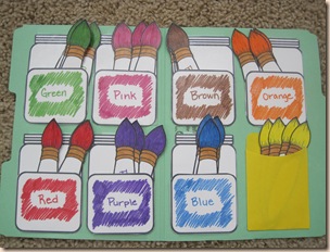 preschool colors folder file games matching game paint activities brush pre activity toddler printables printable learning them folders child classroom